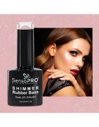 SensoPRO Milano Shimmer Rubber Base Лак за нокти - #06 Rare Rose Shimmer Silver 10 ml