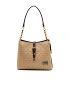 SilverPolo Чанта crossbody с шарка - Бежов - Златист/Тъмнокафяв