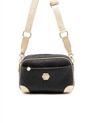 SilverPolo Чанта през рамо с джобове с цип - Черен/Камел