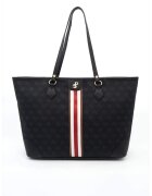 SilverPolo Чанта Tote от еко кожа с шарка - Избеляло черно/Tъмносив