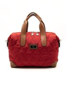 SilverPolo Duffle чанта с лого - кафява - Червен/Светлокафяв - 22 x 32 x 12 см