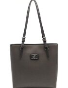 SilverPolo Шопинг чанта от еко кожа - Tъмносив