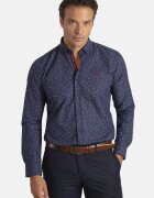 Sir Raymond Tailor Риза със стандартна кройка и десен - Бордо/Тъмносин