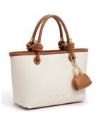 Sisley Чанта от еко кожа - Слонова кост/Сиена кафява