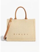 Sisley Чанта за рамо с лого - Светло бежово