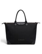 Sisley Шопинг чанта с лого - Черен