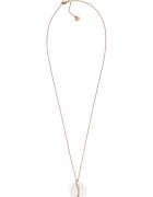 Skagen Колие от неръждаема стомана с висулка - Бял/Розово златисто