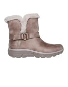 Skechers Боти от еко кожа - Сиво-кафяв/Крем