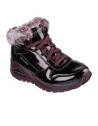 Skechers Боти от лачена еко кожа с еко пух Бордо