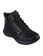 Skechers Боти Parson от кожа и еко кожа - Черен