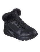 Skechers Боти с еко пух Черен