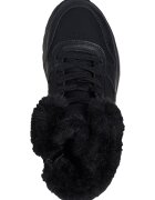 Skechers Боти с еко пух Черен
