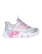 Skechers Брокатени спортни обувки Unicorn Charmer с LED светлинки - Светлорозов/Сребрист