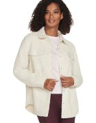 Skechers Дамско яке Sherpa Shacket - Бяло