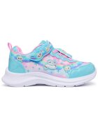 Skechers детски спортни обувки от текстил със синтетични елементи - велкро каишка с анимационни декорации - многоцветни