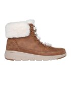 Skechers Кожени боти On-The-Go - Карамел/Крем
