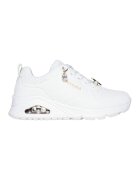 Skechers Маратонки Uno Gen 1 от еко кожа с апликации - Бял/Златист