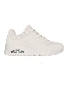 Skechers Маратонки Uno Shiny Scale с равна пларформа и светлоотразяване - Мръснобял