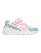 Skechers Мрежести маратонки Uno Lite със синтетика - Бял/Светлорозов/Ментово зелено