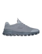 Skechers Мрежести спортни обувки Glide Step с лого - Tъмносив