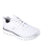 Skechers Мрежести спортни обувки Graceful Get Connected - Бял/Сребрист