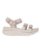 Skechers Сандали D'Lux Walker Sea-Escape с велкро - Бежов/Прашно розово