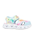 Skechers Сандали Hearts Lights с велкро - Сламеножълт/Небесносин/Розово