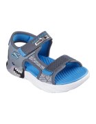 Skechers Сандали от еко кожа с велкро Сив/Син