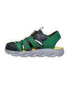 Skechers Сандали с принт с велкро и LED светлини - Зелен/Черен