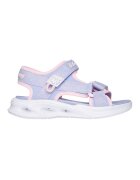 Skechers Сандали с велкро и LED светлини Лавандула