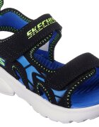 Skechers Сандали с велкро и лого Черен/Кралско Синьо