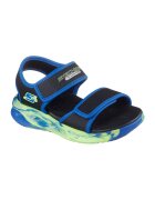 Skechers Сандали с велкро и лого Лайм зелено/Тъмносин