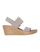 Skechers Сандали със скосена подметка и бродерии