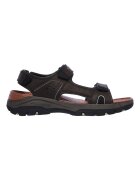 Skechers Сандали Tresmen - Hirano от еко кожа с велкро Тъмнокафяв