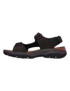 Skechers Сандали Tresmen - Hirano от еко кожа с велкро Тъмнокафяв