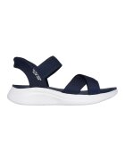 Skechers Сандали Ultra Flex 3.0 Slip-Ins с кръстосани каишки - Бял/Тъмносин