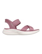 Skechers Сандали Ultra Flex 3.0 Slip-Ins с кръстосани каишки - Малина/Мръснобял