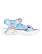 Skechers Сандали Unicorn Dreams с велкро и цветен блок Жълт/Аквамарин син/Розово