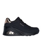 Skechers Скосени спортни обувки от еко кожа - Златист/Черен