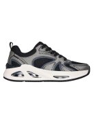 Skechers Скосени спортни обувки Uno Ego с еко кожа и текстил - Светло сив/Фуксия
