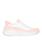 Skechers Спортни обувки Contour с еко кожа - Бял/Корал