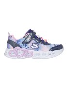 Skechers Спортни обувки Infinite Love с LED светлини с декорация сърце - Избеляло черно/Лилав/Тъмносин