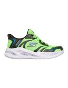 Skechers Спортни обувки Meteor Slip-Ins с LED светлини - Черен/Лайм зелено