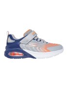 Skechers Спортни обувки Microspec Max от еко кожа с велкро - Светло сив/Оранжев