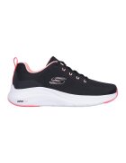 Skechers Спортни обувки от еко кожа с връзки - Черен/Розово