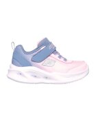 Skechers Спортни обувки S-Lights с LED светлини и велкро - Бледо розово/Tъмносив