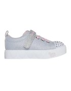 Skechers Спортни обувки с велкро и LED светлини - Бял/Сив/Сребрист