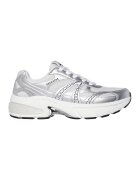 Skechers Спортни обувки Shadow Stel с еко кожа и мрежа - Бял/Сребрист