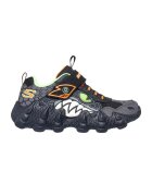 Skechers Спортни обувки Skech-O-Saurus с LED светлини - Черен/Оранжев/Tъмносив