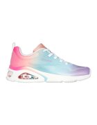 Skechers Спортни обувки Tres-Air Uno с цветен блок - Бял/Корал/Лилав